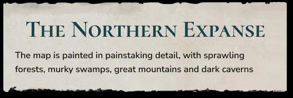 Card describing The Northern Expanse